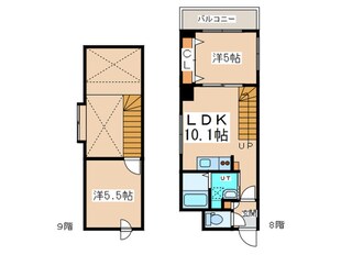 パティ－ナ東大通の物件間取画像